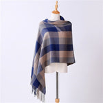 Plaid Winter Scarf Women