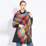 Plaid Winter Scarf Women