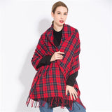 Plaid Winter Scarf Women