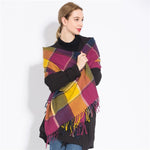 Plaid Winter Scarf Women