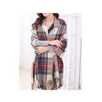 Plaid Winter Scarf Women