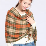 Plaid Winter Scarf Women