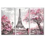 3 Panels Paris Tower Wall Art