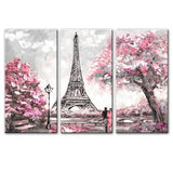 3 Panels Paris Tower Wall Art