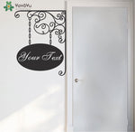 Wall Decal Personalized Words Hanging Door Sign