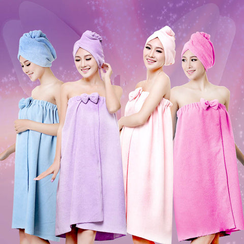 Shower Towel & Hair Cap Women