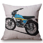 Vintage Classic Motorcycle Poster Sofa Cushion Cover