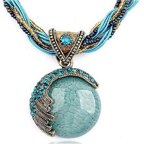 Bohemian Turquoise Gemstone Pendant