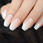 Pink Nude White French Nail Art