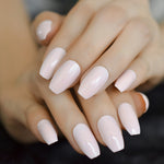 Pink Nude White French Nail Art