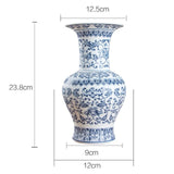 No Glazed Blue and White Porcelain Vase