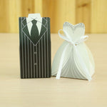 100pcs Bride And Groom Candy Gift Box