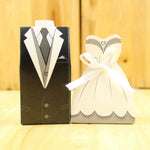 100pcs Bride And Groom Candy Gift Box