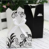 100pcs Bride And Groom Candy Gift Box