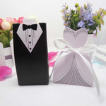 100pcs Bride And Groom Candy Gift Box